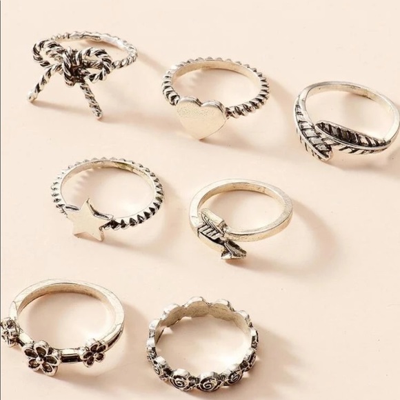 Ember • 7 Pc. Floral Ring Set - Picture 2 of 3